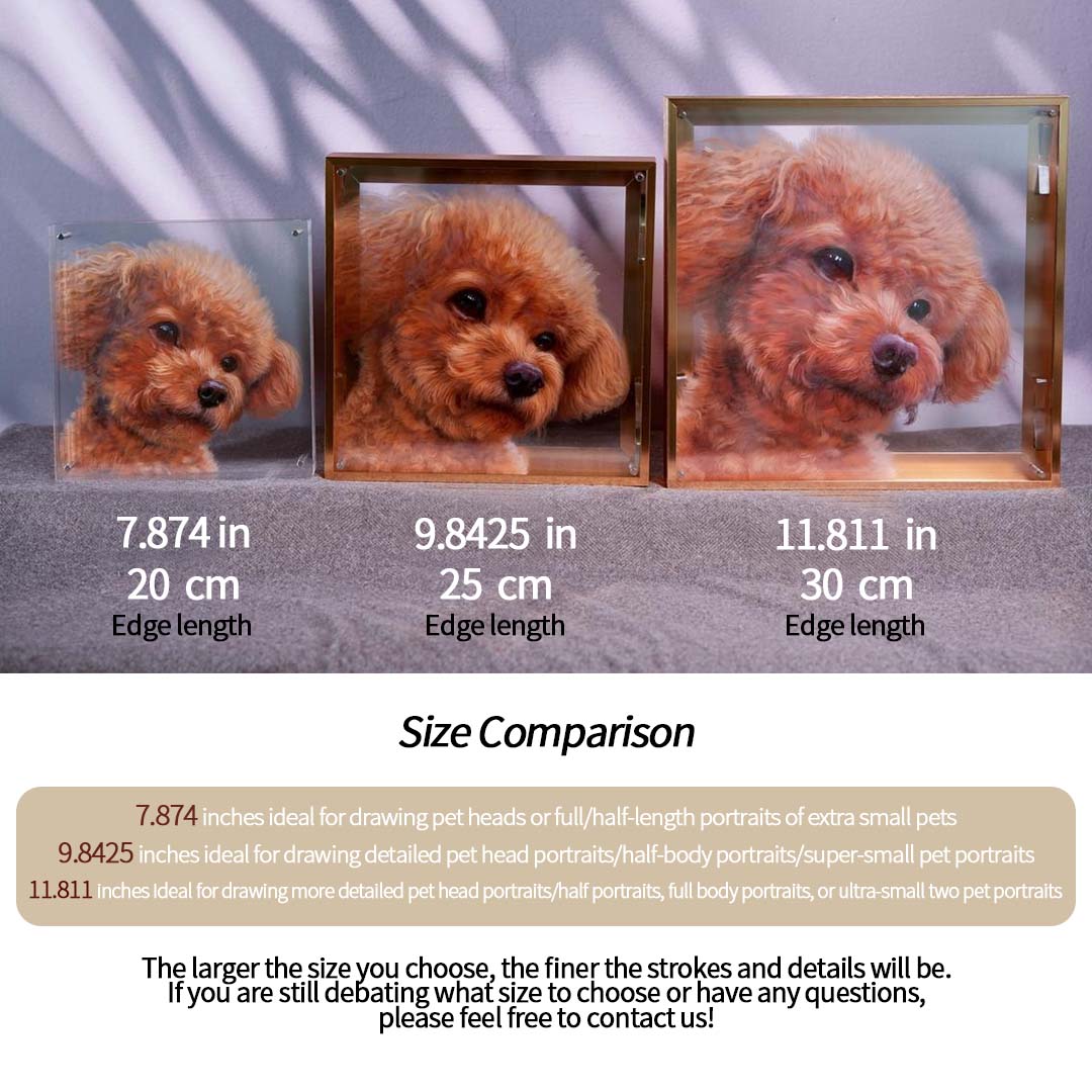 Pet 3d Stereoscopic Portraits Hand Painted Pet Memorial Portraits Premium Customized Souvenirs For Pets Suitable for all animals/pets - Memorable Pets -  - 