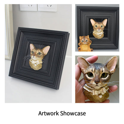 Premium Custom Pet Statue Work Of Art Handmade Pet Memorial Statue Pet Customized Framed Work Of Art - Memorable Pets -  - 