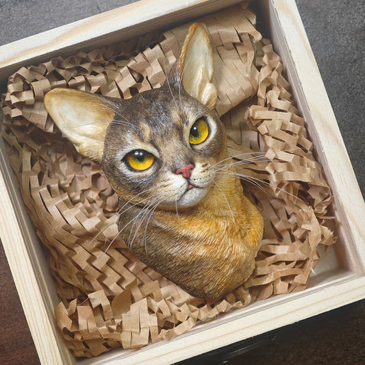 Premium Customized Pet Statue Handmade Pet Memorial Statue Customized Pet Head Statue Pet Portrait Magnets - Memorable Pets -  - 