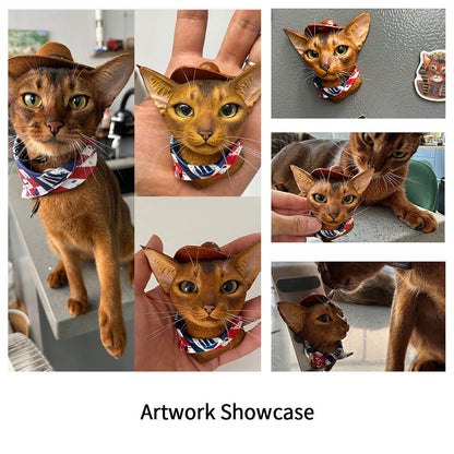 Premium Customized Pet Statue Handmade Pet Memorial Statue Customized Pet Head Statue Pet Portrait Magnets - Memorable Pets -  - 
